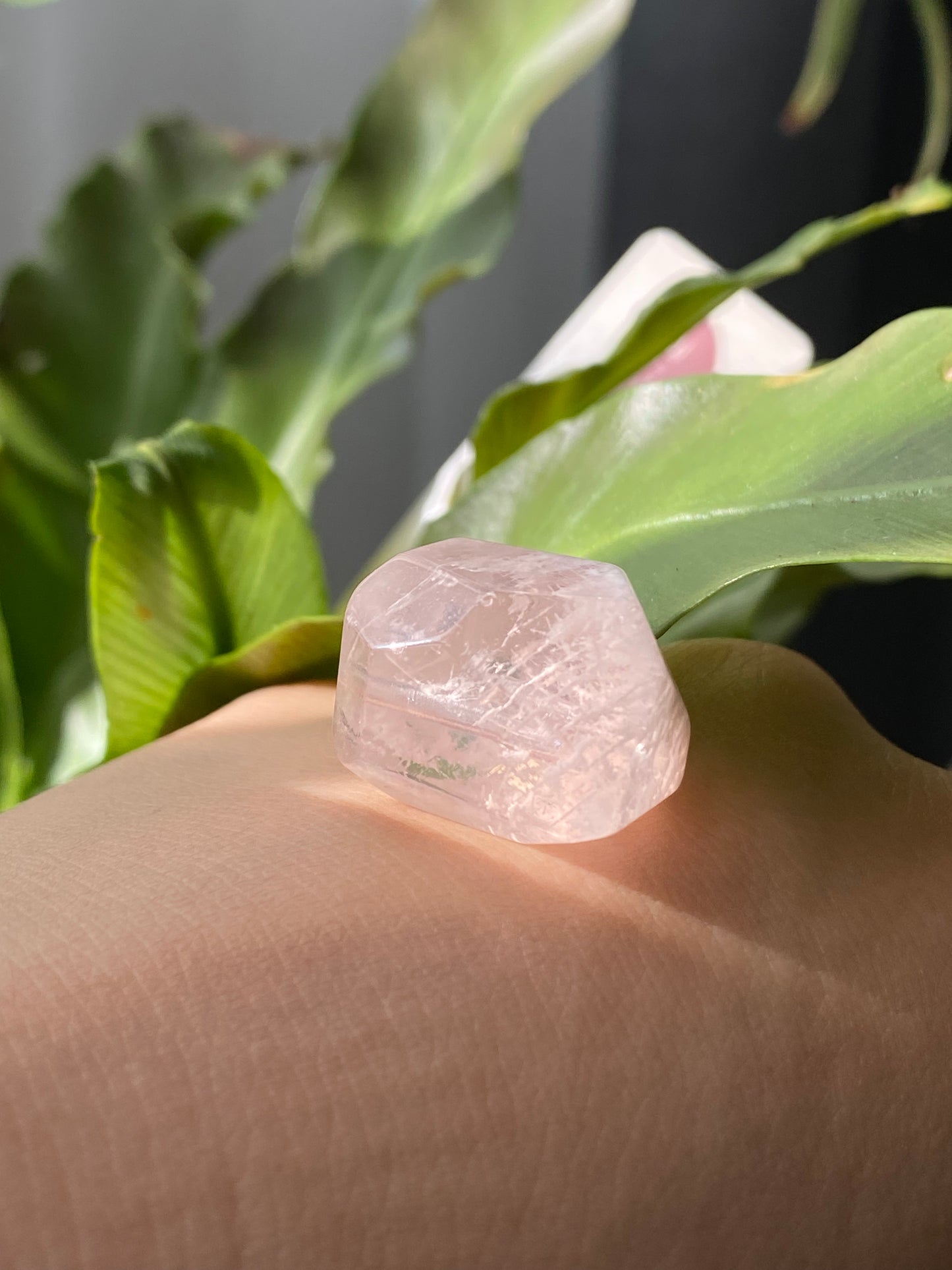 Natural Snowflake Phantom quartz,pink garden quartz irregular barrel shape bead