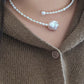 Starry Love Baroque Pearl adjustable Choker - Elegant Long-Distance Romance Jewelry