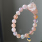 handcraft Natural flower agate-cherry blossom agate-sakura agate Unicorn Bead bracelet/friendship gift