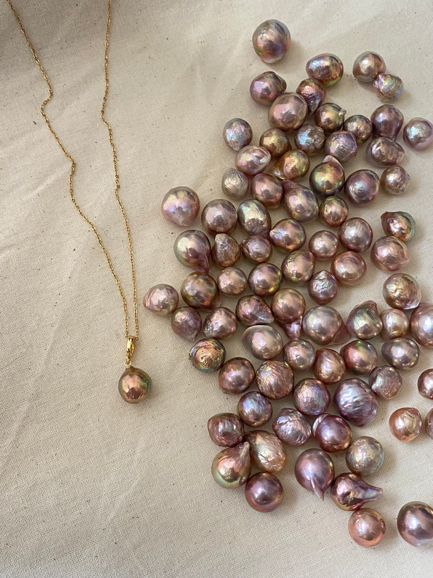 Removable Baroque Pearl Drop Choker – Handmade Freshwater Pearl Necklace