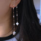 Celeste Wish Dangle Earrings Baroque Pearl Earrings Layering Earrings, Wedding Jewelry, Elegant Pearl Drop Earrings, Handmade Gift for Her