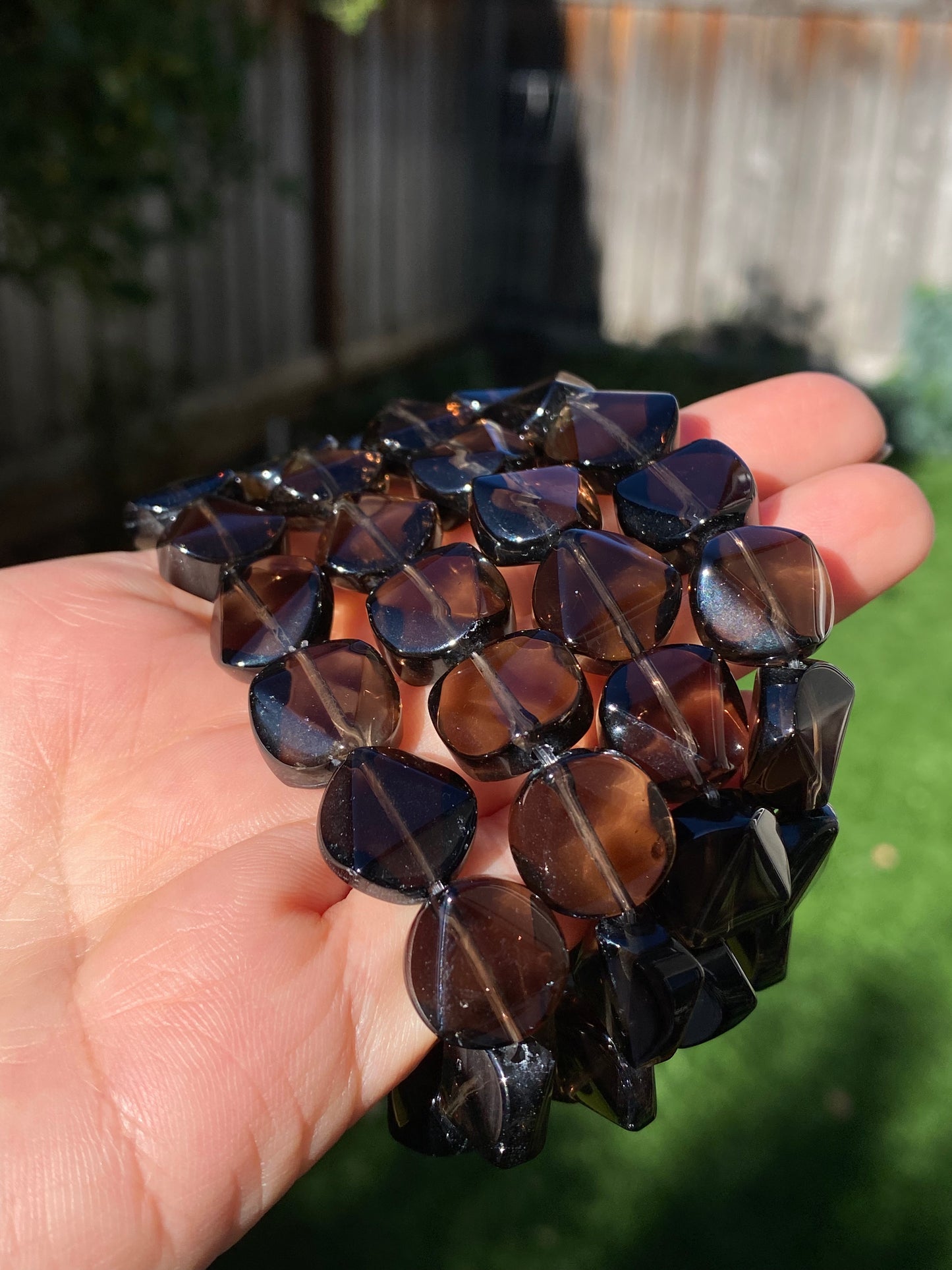 Natural Faceted Smoky Quartz Bracelet - Healing Crystal Jewelry for Emotional Balance and Protection