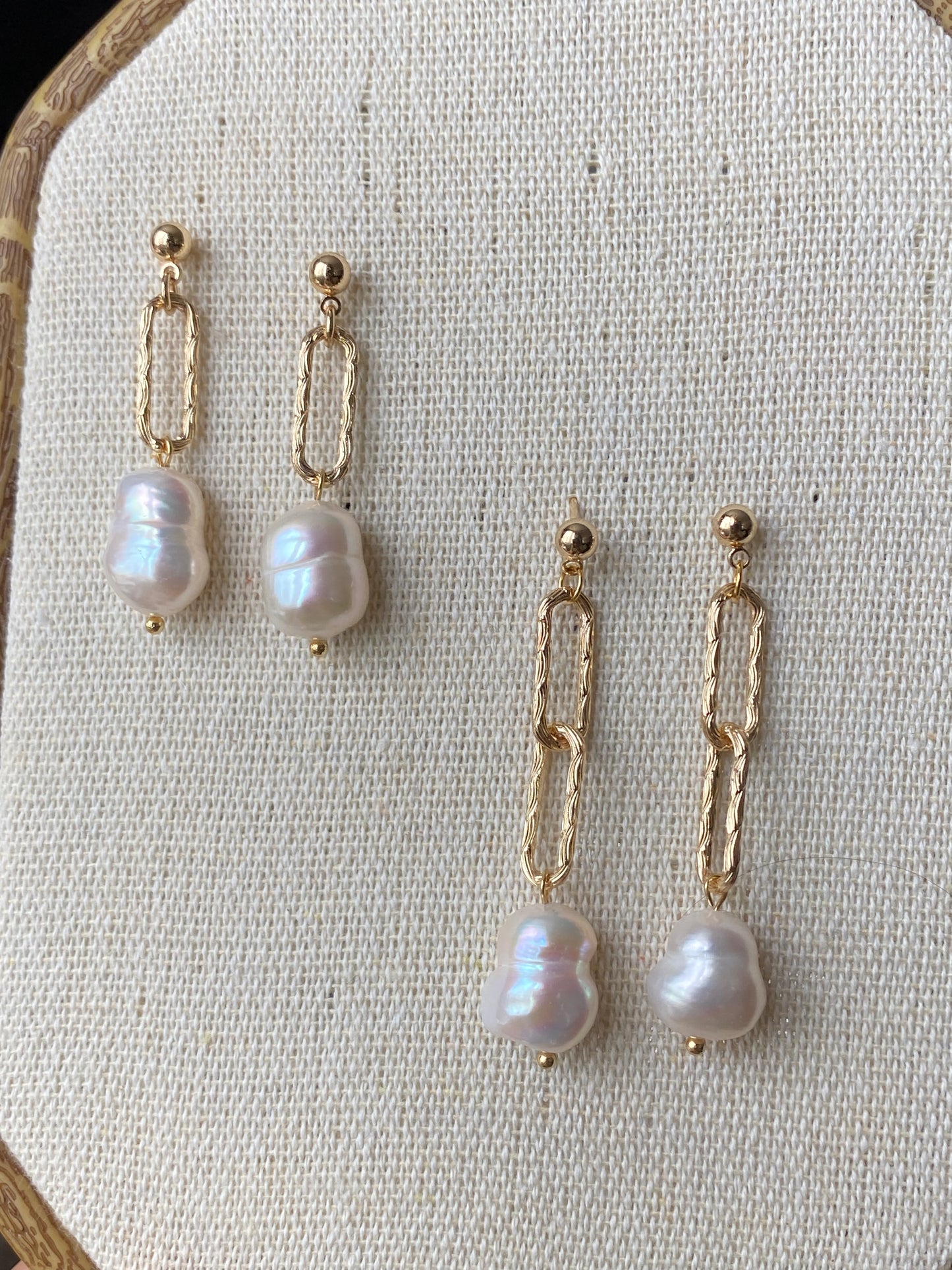 Natural baroque pearls 8 baroque dangle drop earring