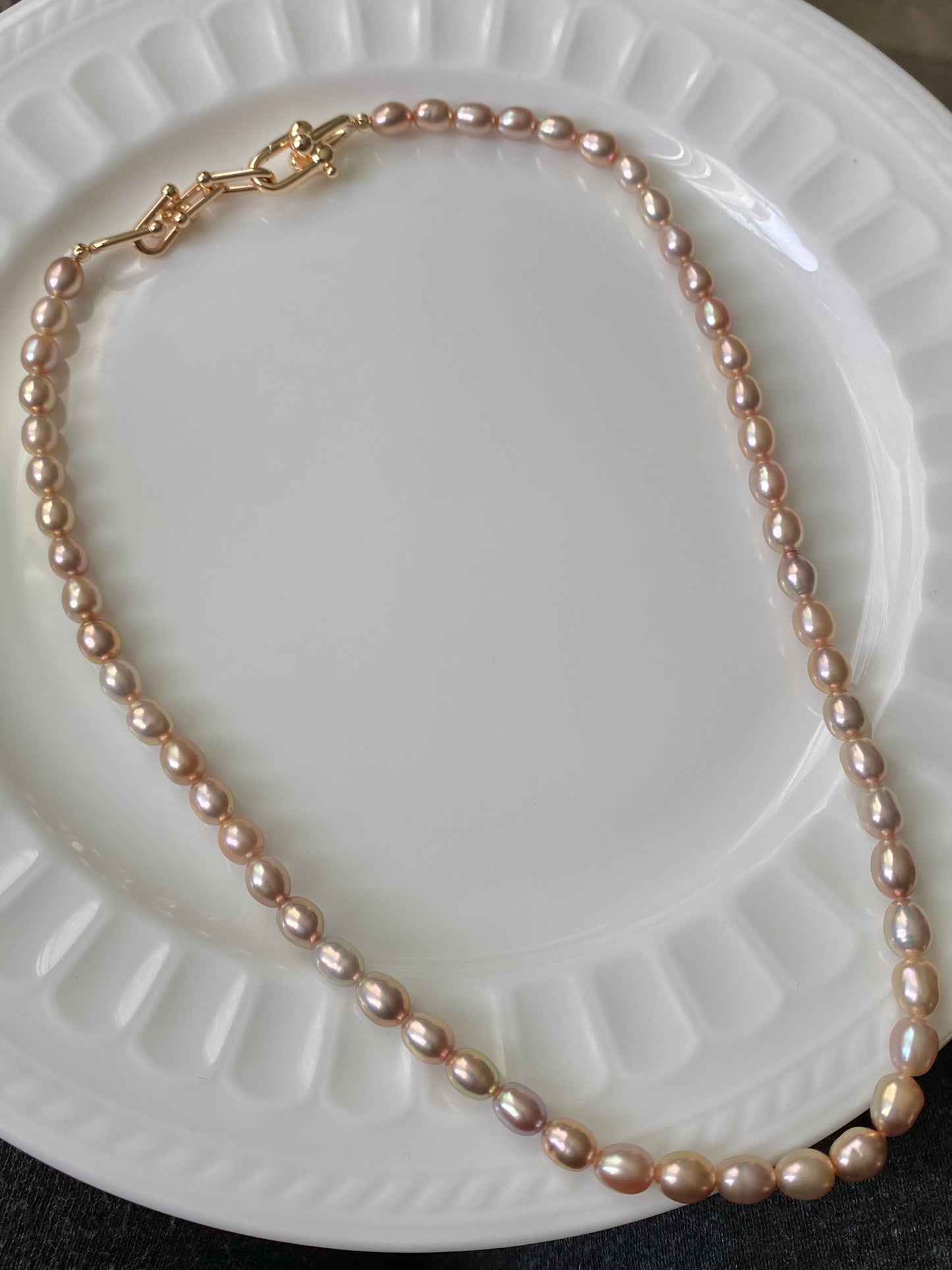 Classic Timeless Pearl Necklace - Elegant Rice Pearl Jewelry for Every Occasion