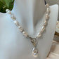 Rare pearl handmade Jewelry necklace with removable baroque pearl Necklace,anniversary gift