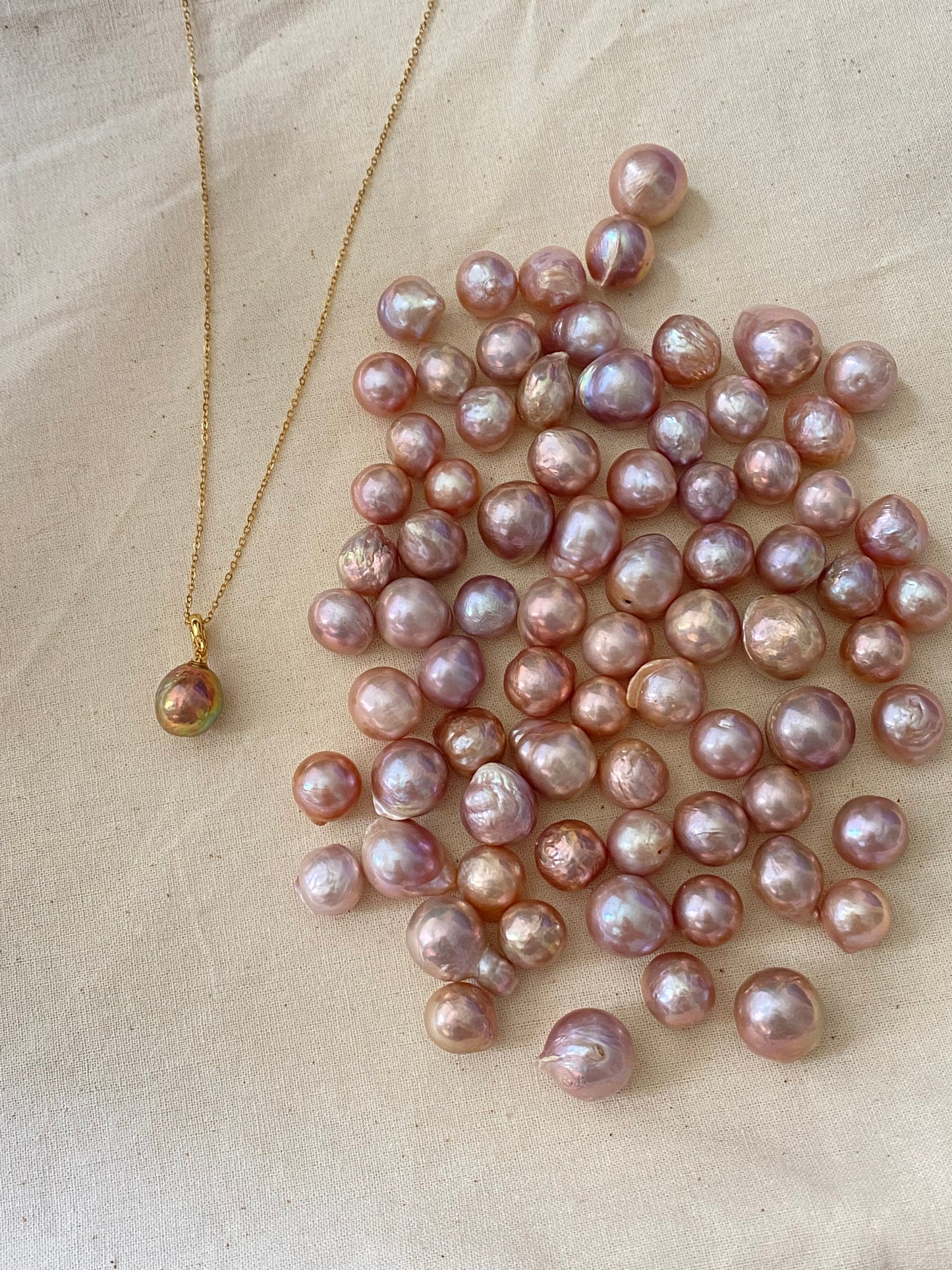 Removable Baroque Pearl Drop Choker – Handmade Freshwater Pearl Necklace