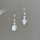 Freshwater Baroque pearl earrings Elegant Dangling earrings Unique Handmade dangle earrings Bridal Jewelry Bridesmaid Gift For her