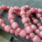 Natural High Grade Rhodochrosite, Faceted Barrel Shape,Pork Belly , Stretchy BraceletGift for loverDiamond Shine-bootsing &Balancing