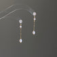 Celeste Wish Dangle Earrings Baroque Pearl Earrings Layering Earrings, Wedding Jewelry, Elegant Pearl Drop Earrings, Handmade Gift for Her