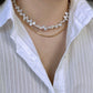 Blooming Flowers Layering Pearl Choker  Elegant Baroque Pearl Jewelry  Statement Pearl Necklace anniversary gift for her Bridesmaid Gift