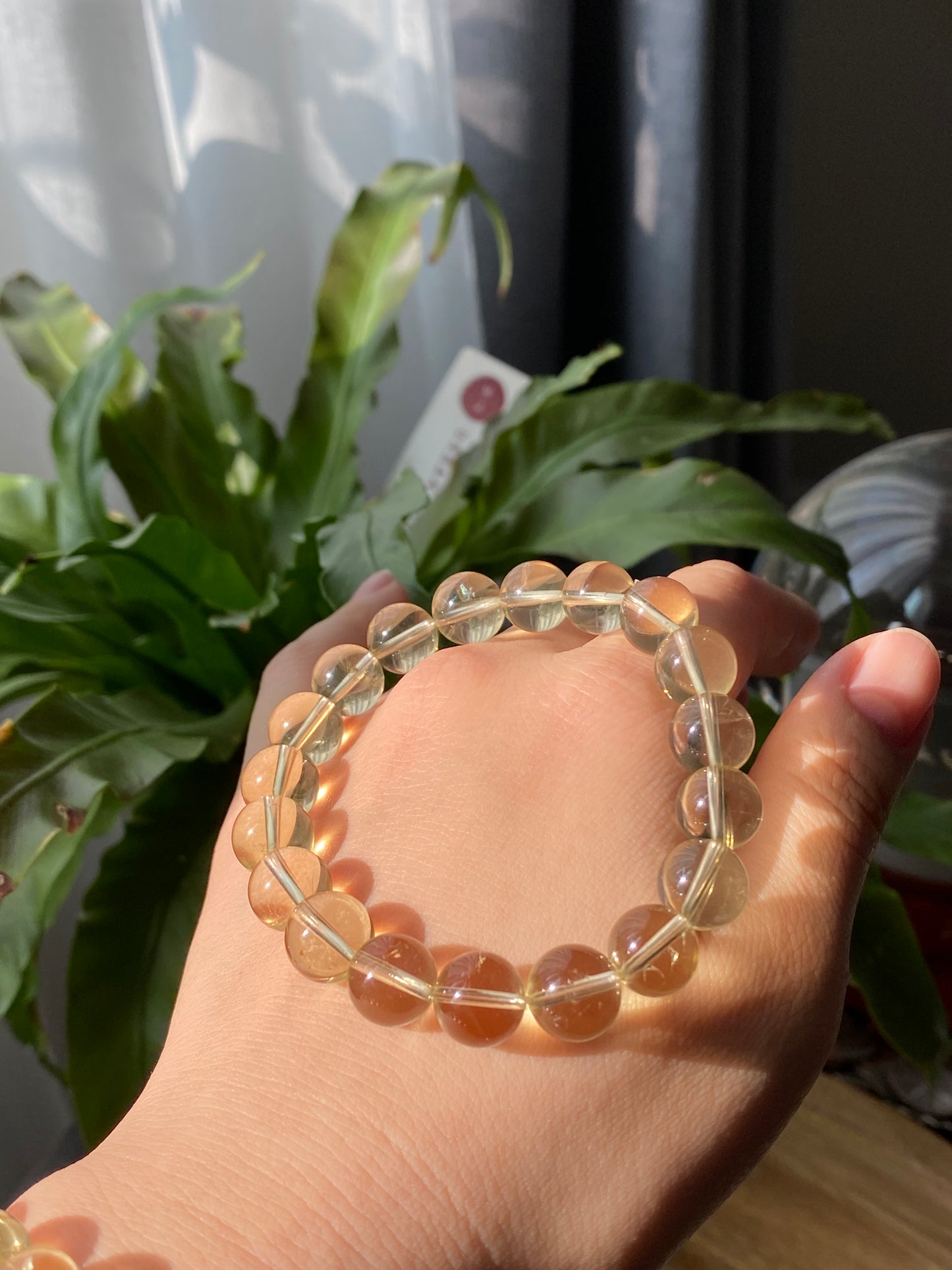 10MM Natural smooth round citrine Bead Bracelet | Wealth Attraction & Positivity | Energizing Jewelry