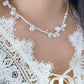 Adjustable Petal Flower Pearl Necklace: Perfect for Daily Wear and Weddings-Handmade specail gift