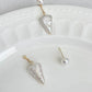 Convertible Pearl Drop Earrings – 3-in-1 Baroque pearl Triangle Earrings – Front Back Stud Earrings – Gift for Her, Bridesmaid, Minimalist Jewelry