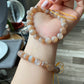 High Rare Gem Grade Gold Skeletal/Elestial Quartz Crystal  Illuminate Fire Bracelet