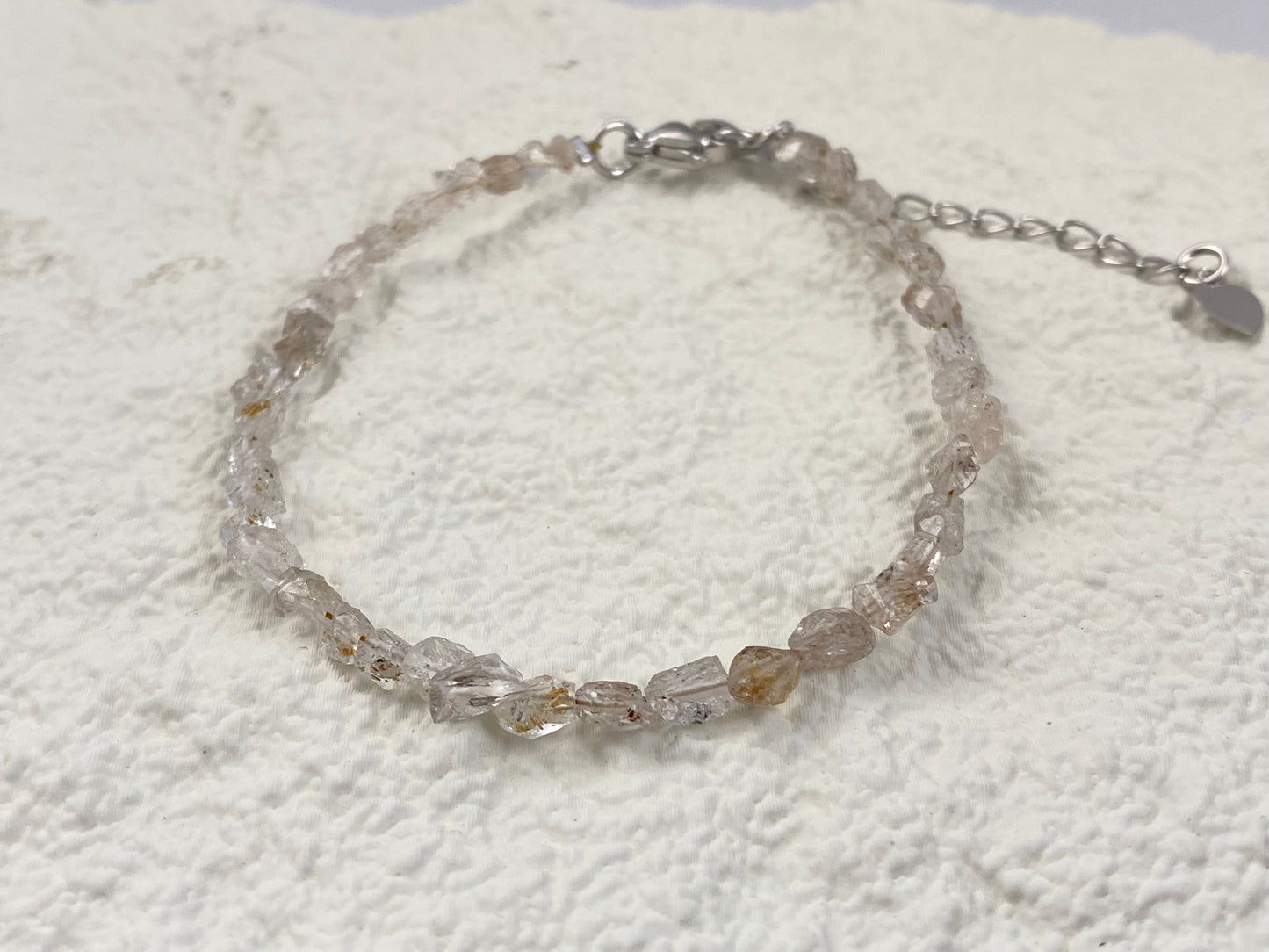 Natural Herkimer Diamond Petroleum Inclusions super high energy Black Rutilated Quartz Bracelet,gift for her,gift for him,gift for Dad