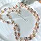 Natural freshwater pearl candy baroque nuggest stone multiple use long necklace,gift for her