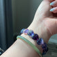 Heart shape cuty green purple fluorite gradient Handmade beads bracelet-Spiritual Healing and Self-Exploration