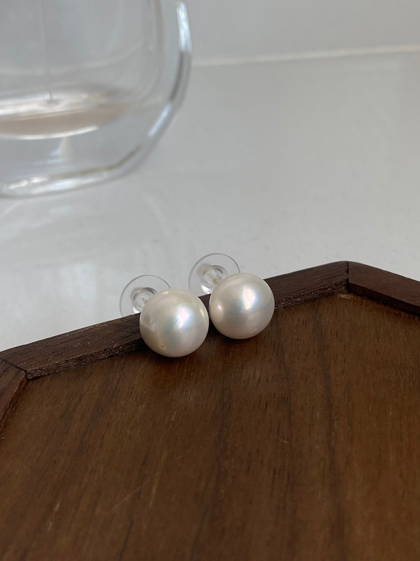 11mm+ Minimalist Large Pearl Stud Earrings  Classic Freshwater Pearl Jewelry  Elegant Statement Earrings gift for Mom anniversary gift