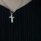 cross pearl removal earring