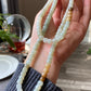 Natural Elegant Long Hetian Jade Necklace with Healing Barrel-Shaped Beads