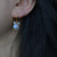 Handmade Natural Baroque Coin Pearl with Zircon Bow Hook Earrings,Cute Bow earring Elegant Dainty earring, Wedding Earrings, Bridesmaid Gift