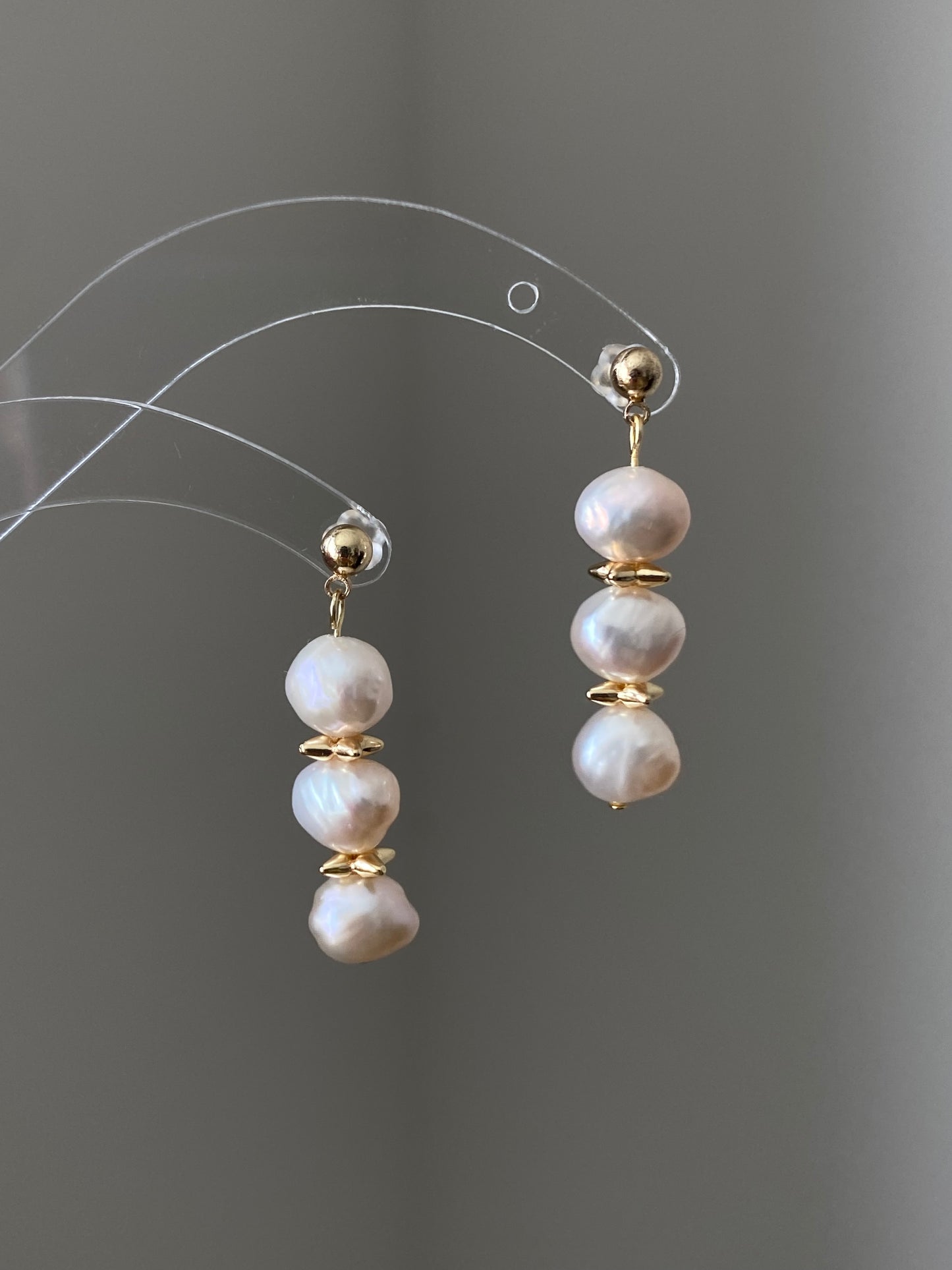 everyday use elegant baroque pearl dangle earring necklace set-bridesmaid gift-wedding earring necklace