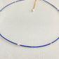 Unique found 1mm Lapis Lazuli  Tiny Pearl Choker Necklace Dainty Minimalist Beaded Necklace  Dainty Layering Necklace ultra thin choker