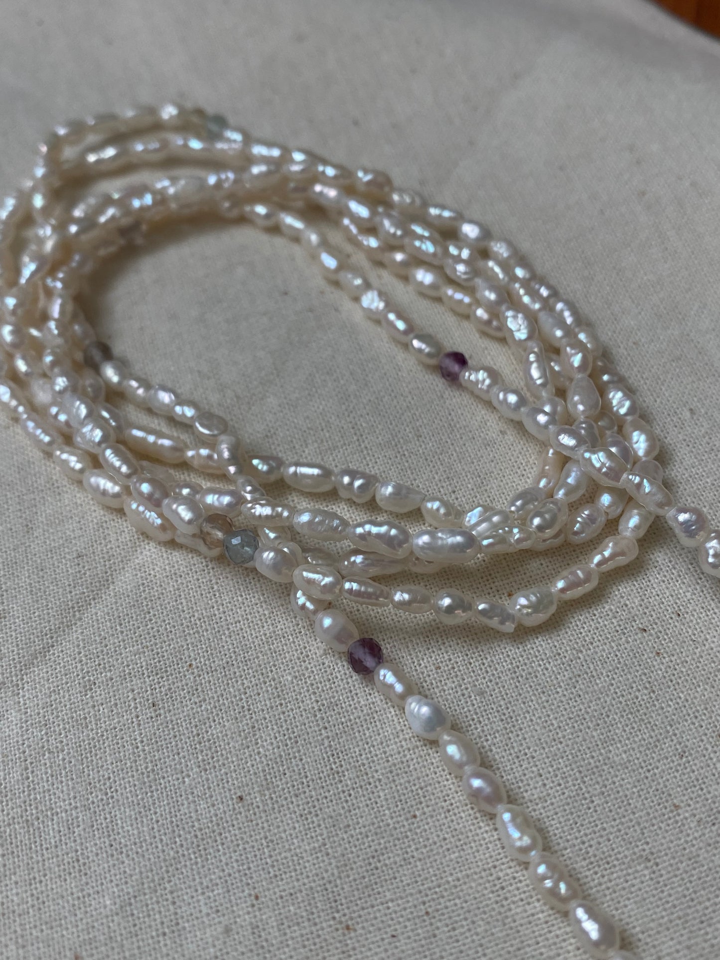 Handmade Freshwater Baroque Pearl Long Necklace 47" Multi-Way Wrap Lariat Pearl Necklace