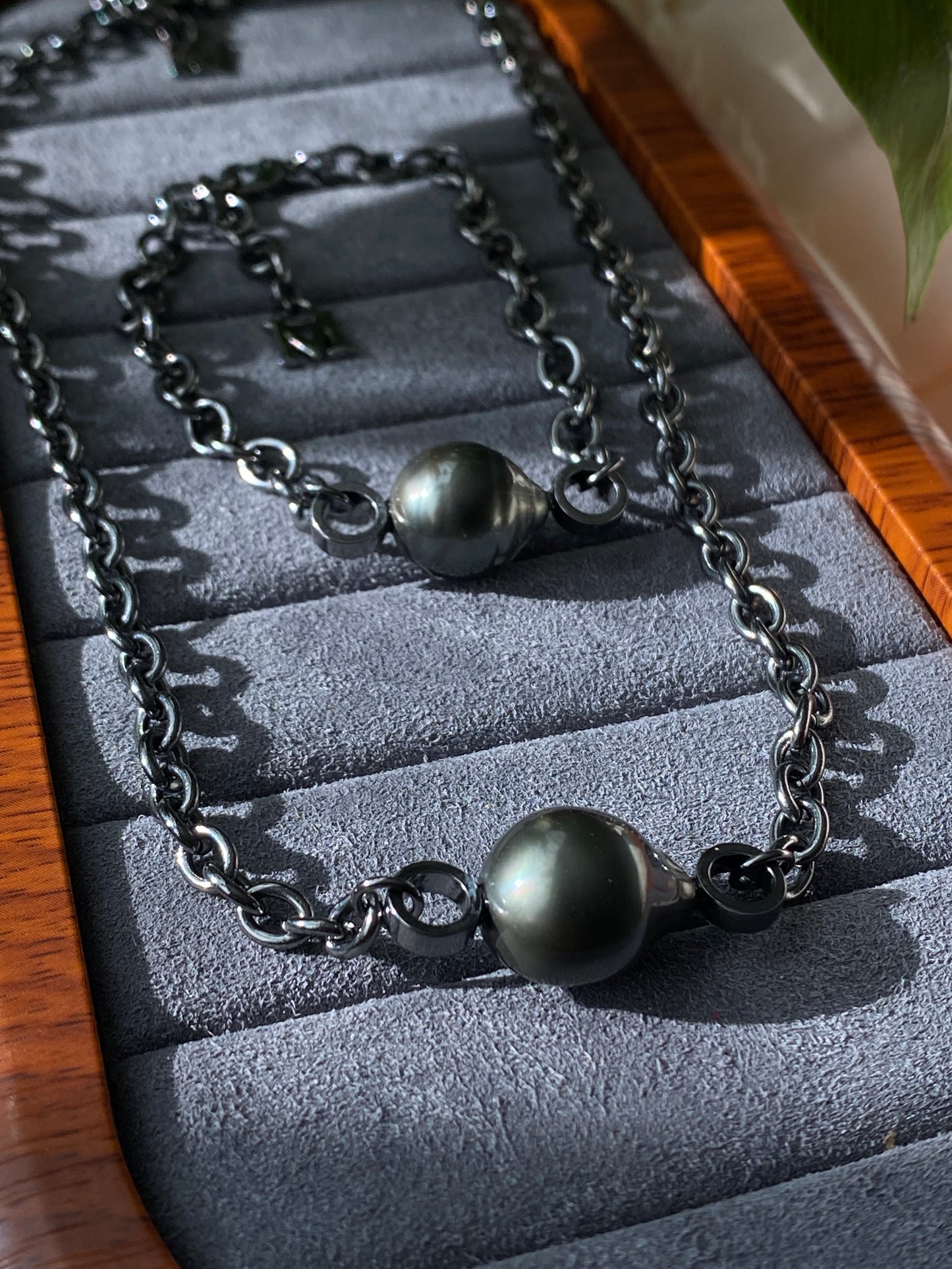 Best gift-Tahitian Black baroque Pearl Necklace and Bracelet multiple use Set dark aesthetic-anniversary gift,birthday gift