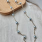 high end Blue Gray Janpanese Akoya with shinning sterling silver chain necklace,gift for her,anniversary gift