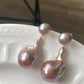 Versatile Purple Baroque Pearl Earrings | Dual-Wear Love Symbol Studs | Fashionable Daily Accessory