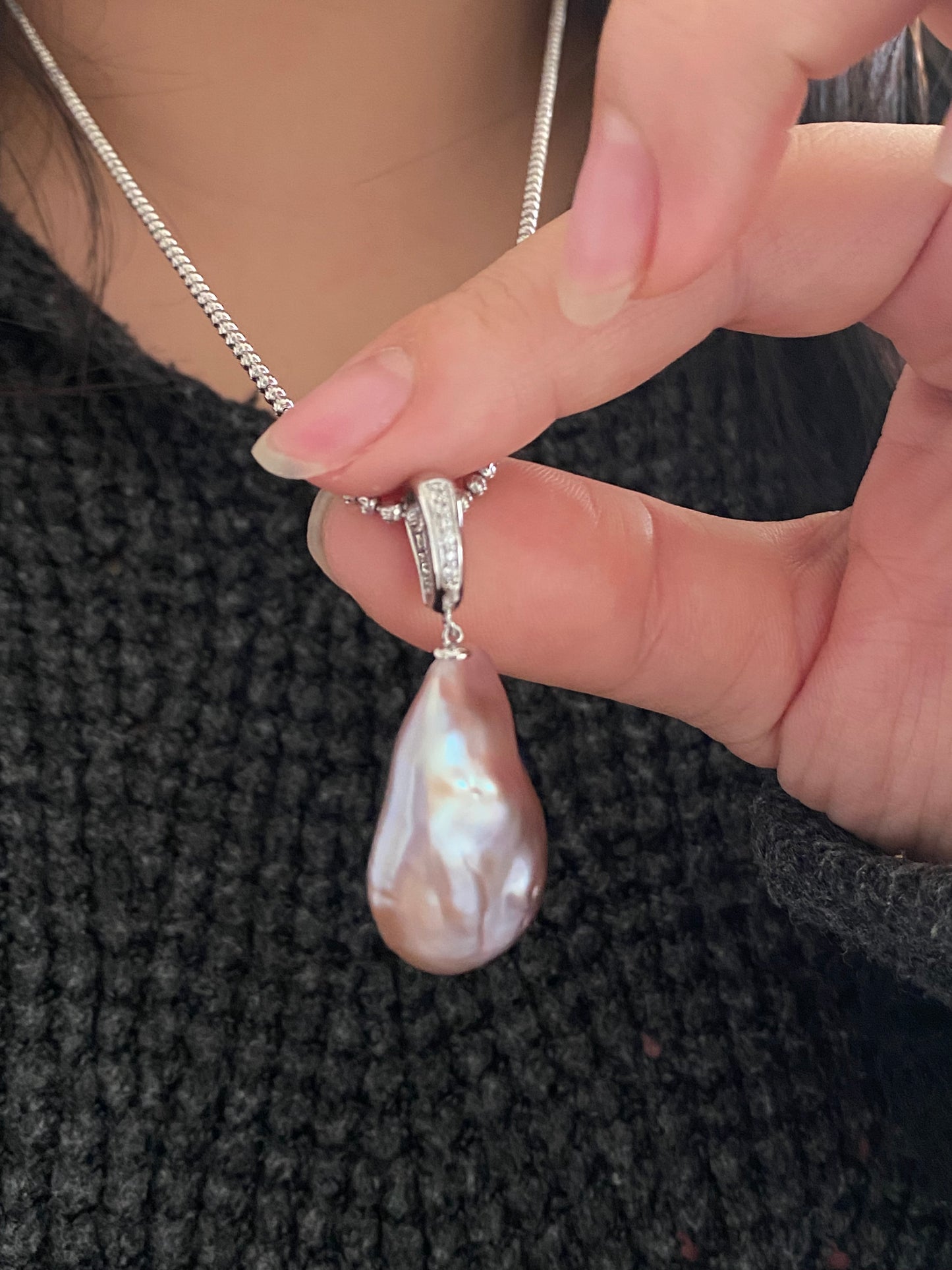 Removable Baroque Pearl Pendant | Symbol of Unique Love | Versatile Romantic Jewelry