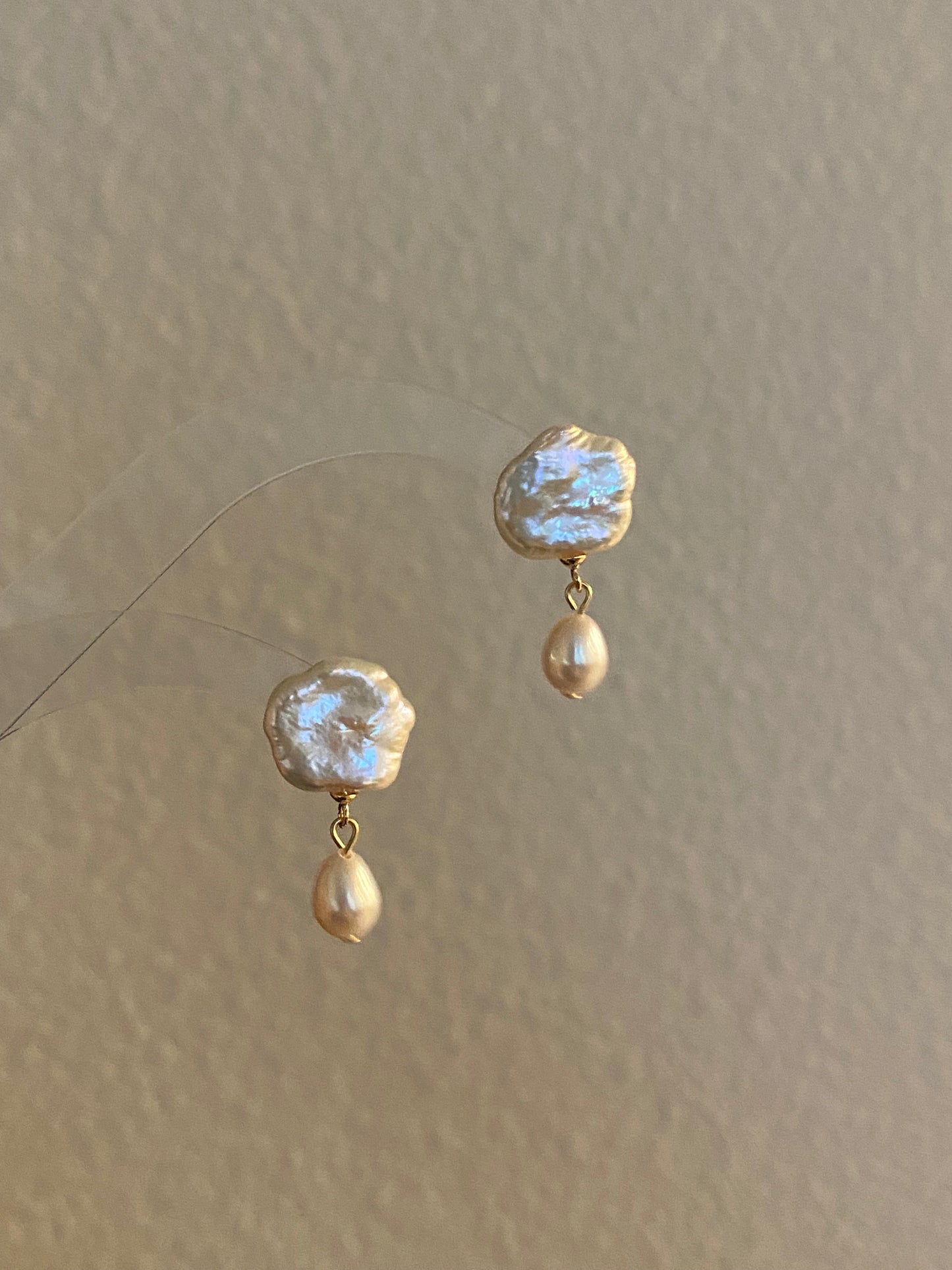 Fancy fun Cloudy and rain drop baroque pearls stud earring-gift for her,birthday gift-Hand pick each pieces