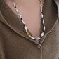 Porcelain Harmony: Unisex Gold-Set lapis lazuli & Pearl Jewelry Inspired by Ancient Art