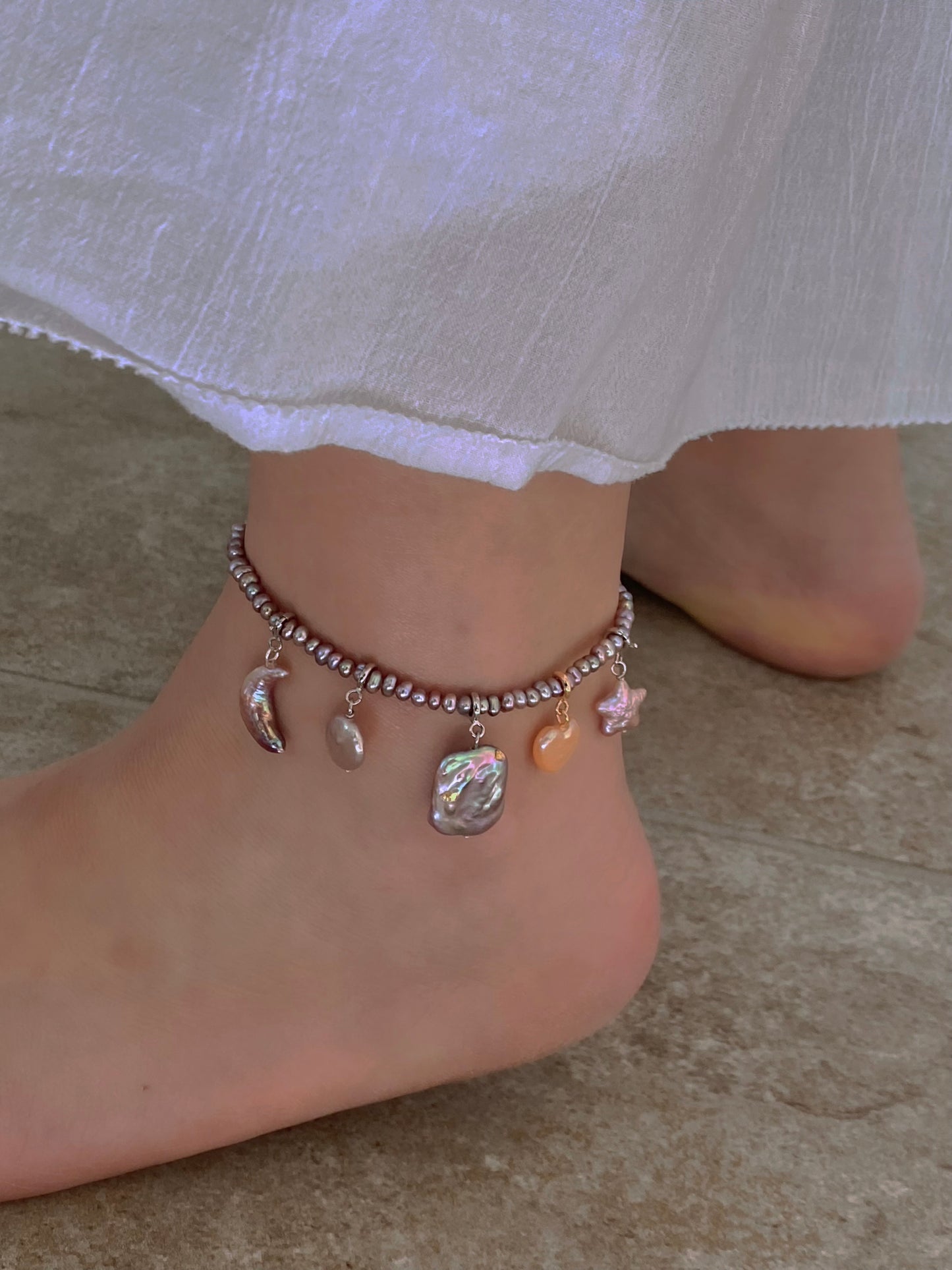 Custom Pearl Charm Necklace  Interchangeable Handmade Baroque Pearl Pendants Multi-Use Charms for Necklace, Bracelet, Anklet, Hair Clip