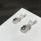 Luxurious rare found Green Moissanite Princess Cut-0.5ct. stud Earrings - Exquisite and Eco-Friendly Jewelry-anniversary gift,gift for her