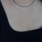 Unique found 1mm Lapis Lazuli  Tiny Pearl Choker Necklace Dainty Minimalist Beaded Necklace  Dainty Layering Necklace ultra thin choker