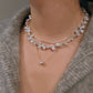 Blooming Flowers Layering Pearl Choker  Elegant Baroque Pearl Jewelry  Statement Pearl Necklace anniversary gift for her Bridesmaid Gift