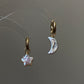 Freshwater pearls baroque star and moon shape studd dangle earring,multiple use pendant,gift for her,christmas gift