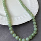 High Grade Natural Lake Green Smooth Round Jade Bead Necklace 9mm | Lucky | birthdays Gift|  anniversaries gift