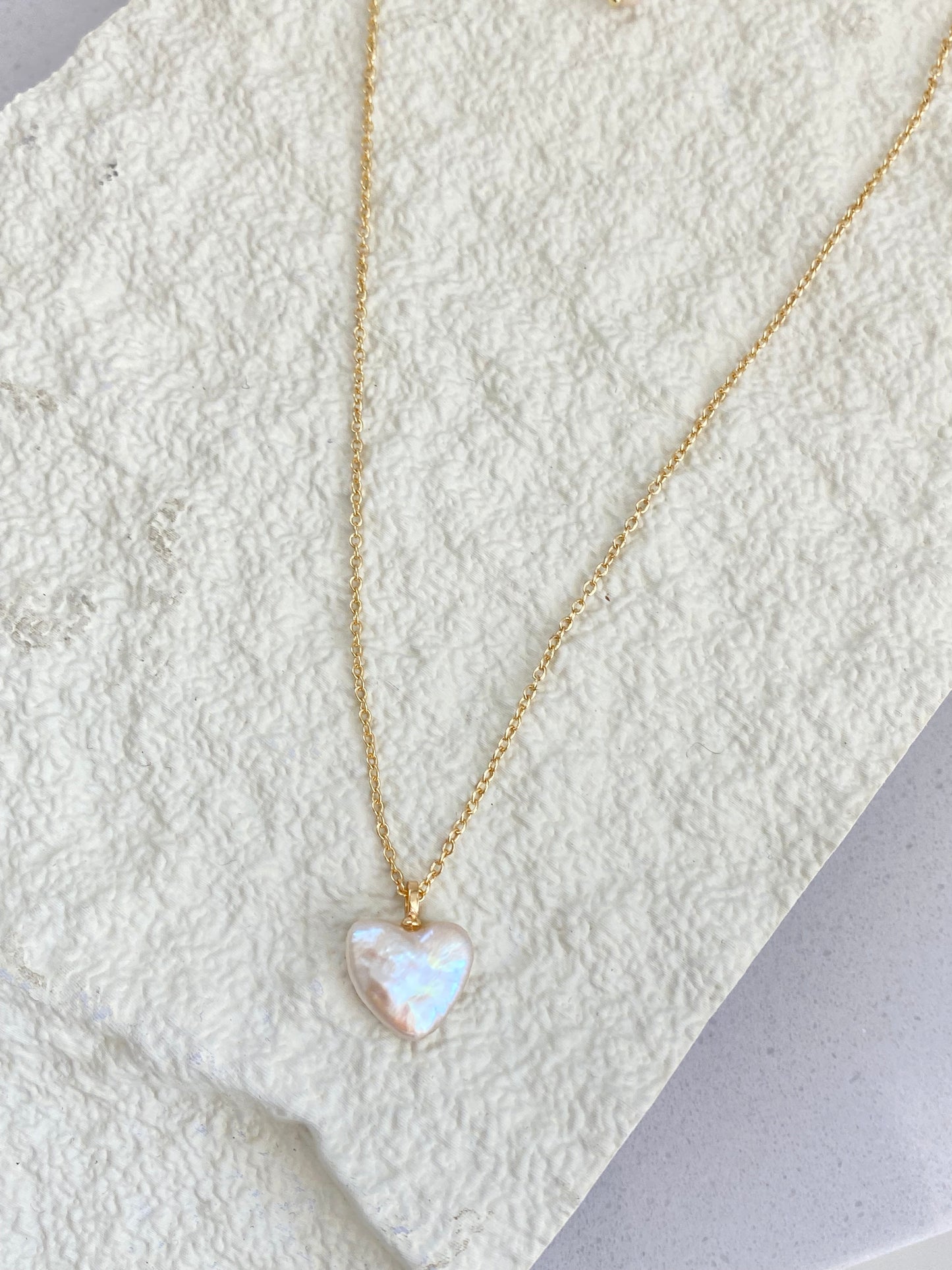 Handmade Minimalist Baroque Pearl Necklace heart  Necklace slice heart chocker necklace   Bridesmaid Gift for Her necklace lover gift