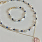 Porcelain Harmony: Unisex Gold-Set lapis lazuli & Pearl Jewelry Inspired by Ancient Art