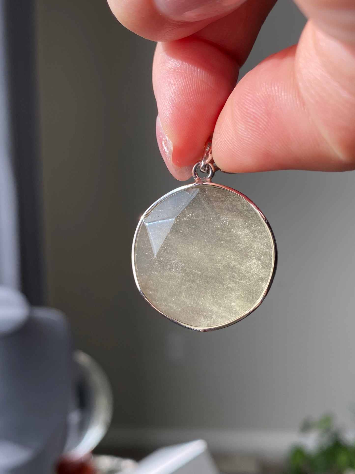 Natural Hand crafted Libyan Desert Glass Meteorite Pendant | Sterling Silver Faceted Healing Jewelry