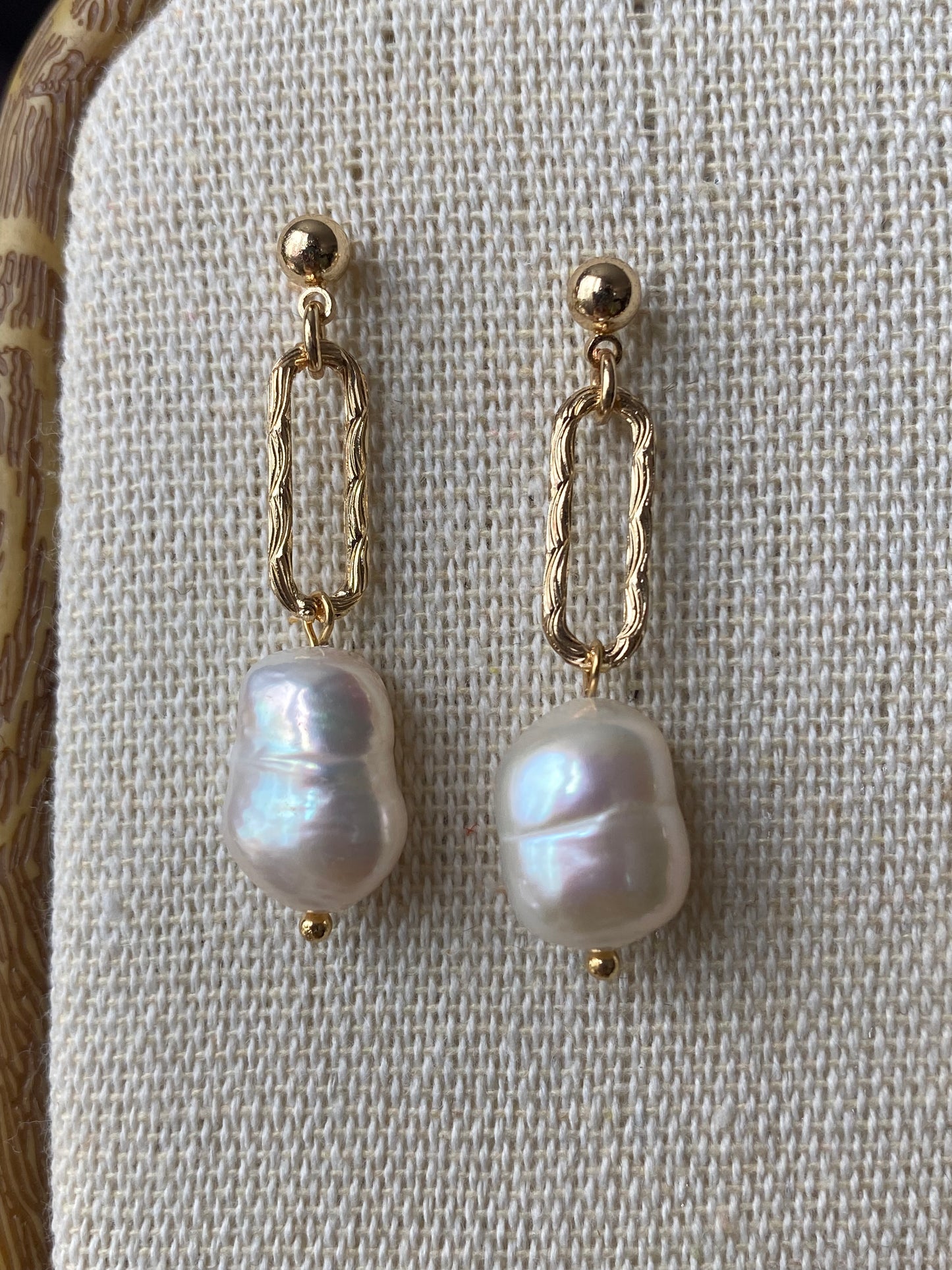 Natural baroque pearls 8 baroque dangle drop earring