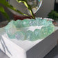 Natural Huge Faceted Fluorite Bracelet - Faceted Raw Stone for Clarity & Protection Healing