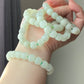 AA  Natural White Jade square bead handmade Bracelet Best lucky Gift for her,gift for Mom,meditation crystal bracelet gift for him
