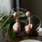 Versatile Purple Baroque Pearl Earrings | Dual-Wear Love Symbol Studs | Fashionable Daily Accessory