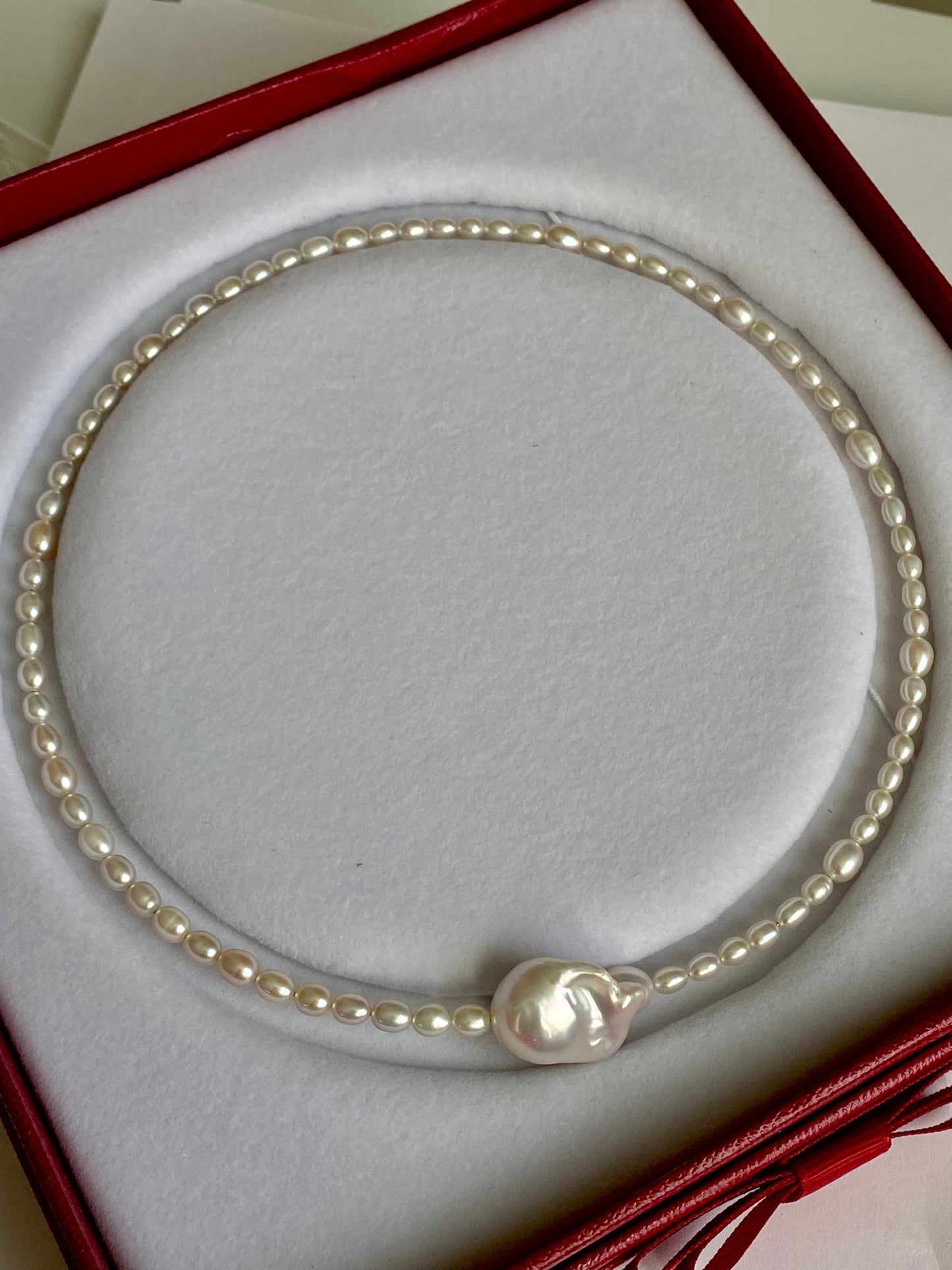 Starry Love Baroque Pearl adjustable Choker - Elegant Long-Distance Romance Jewelry