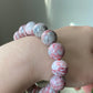 Natural Raw Rare Cinnabrite, Cinnabar in Quartz,Smooth Round Beaded Bracelet- Raw Mineral for Energy and Wealth