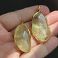 Hand Craft Libyan Desert Glass 925 Sterling Silver 18k Gold-Plated Handmade Pendant – Protection & Transformation Crystal